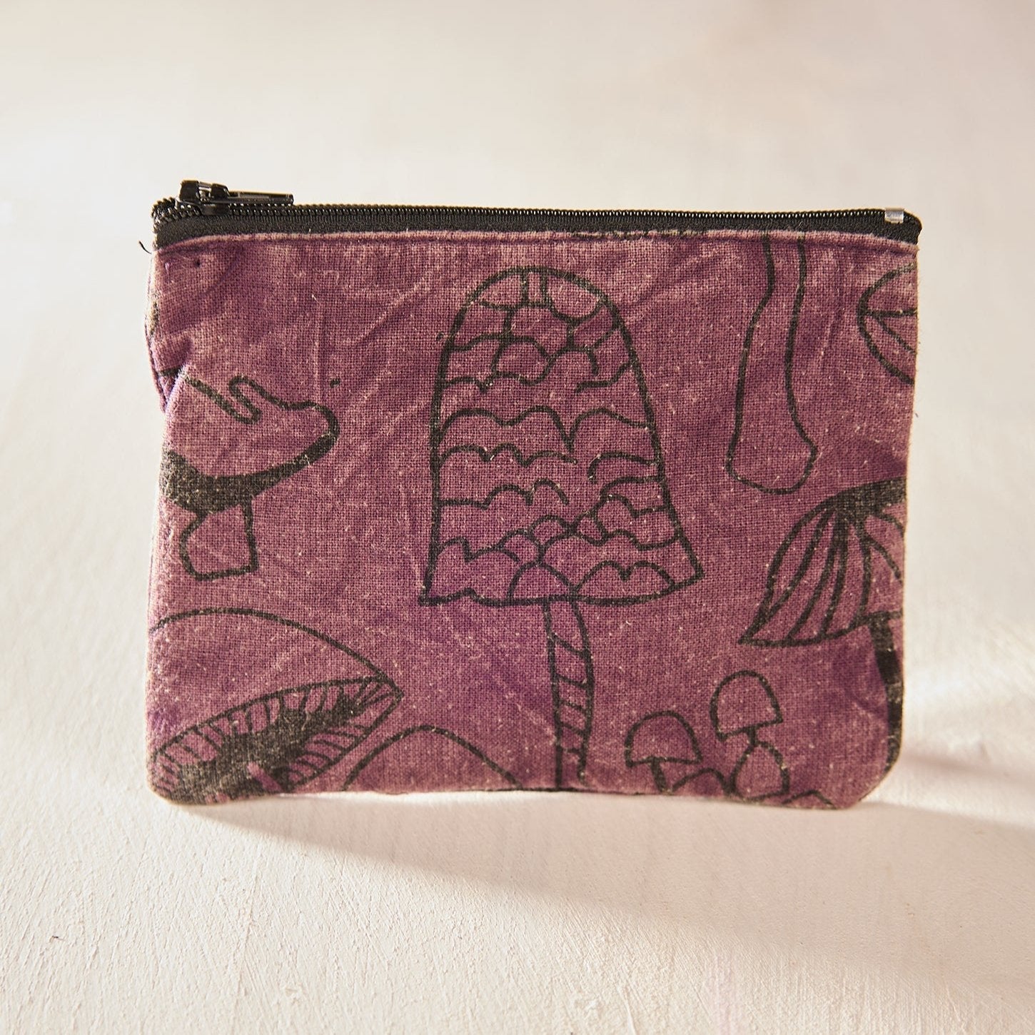 Mushroom Print Coin Purse - P1M - Uneeka